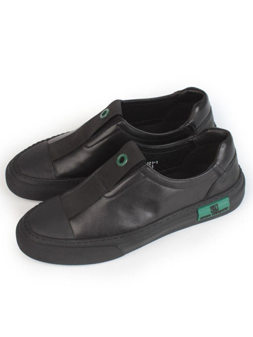 03-0121-1 BLACK Кроссовки мужские (натуральная кожа) - Фабричный китай фото 2