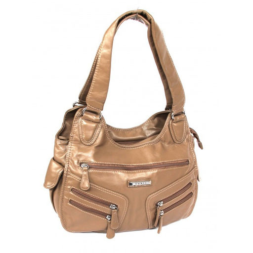 Сумка женская искусственная кожа Guecca-RY 9813, 1отд+карм/пер. темный бежевый SALE 262408