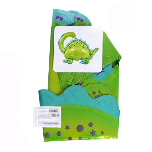 Цена за 3 шт. Шар воздушный фольгированный 15" «Динозавр бронтозавр»