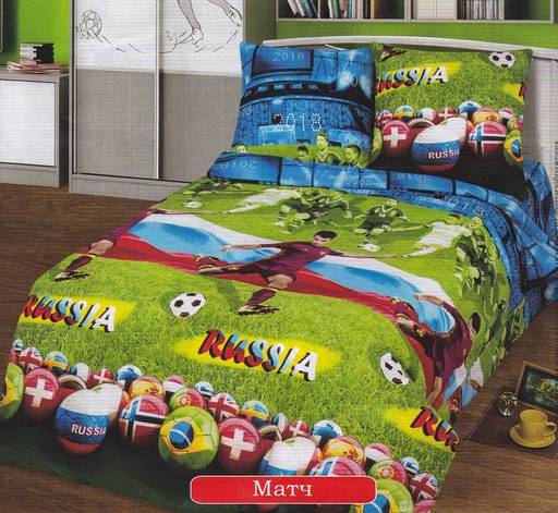 Детское белье - Бязь Матч АД 1,5-спальный (молния) - Luteks фото 2