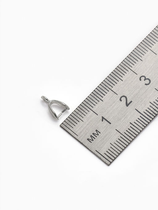 Цена за 3 шт. Держатель для кулона, 11?7 мм (набор 5 шт.), цвет серебро