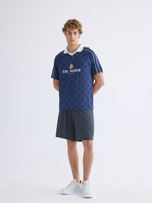 Polo Yaka Real Madrid Bask?l? Erkek Taraftar Ti??rt