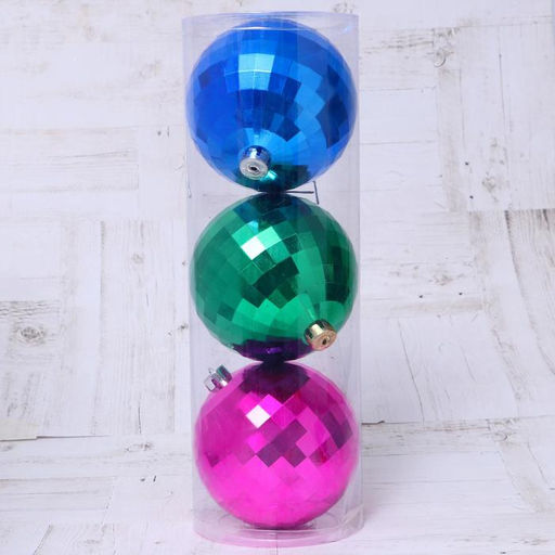 Ёлочные игрушки Диско-хит, шары новогодние, d=15 см, набор 3 шт., МИКС - Зимнее волшебство фото 2