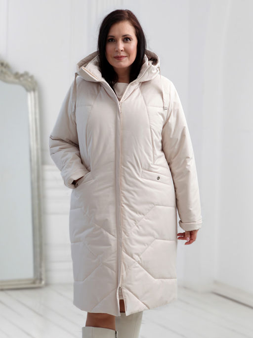 24418 Пальто серо-голубой - Dizzyway фото 4