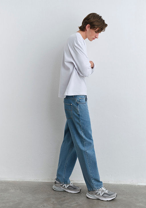Mitte Street Indigo Mavi Denim Jean Pantolon фото 3