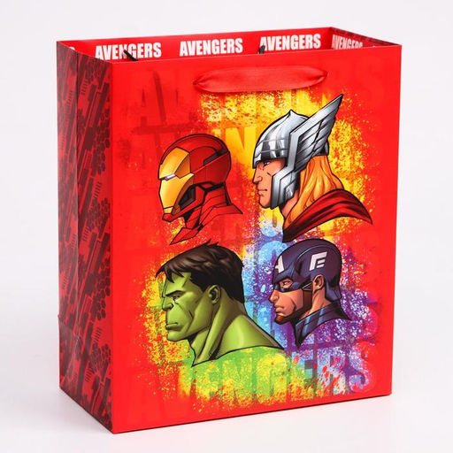 Пакет подарочный, 23×27×11.5 см, упаковка, Мстители