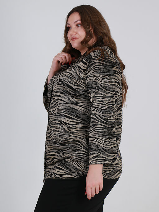 Рубашка женская больших размеров оверсайз - Almond фото 4