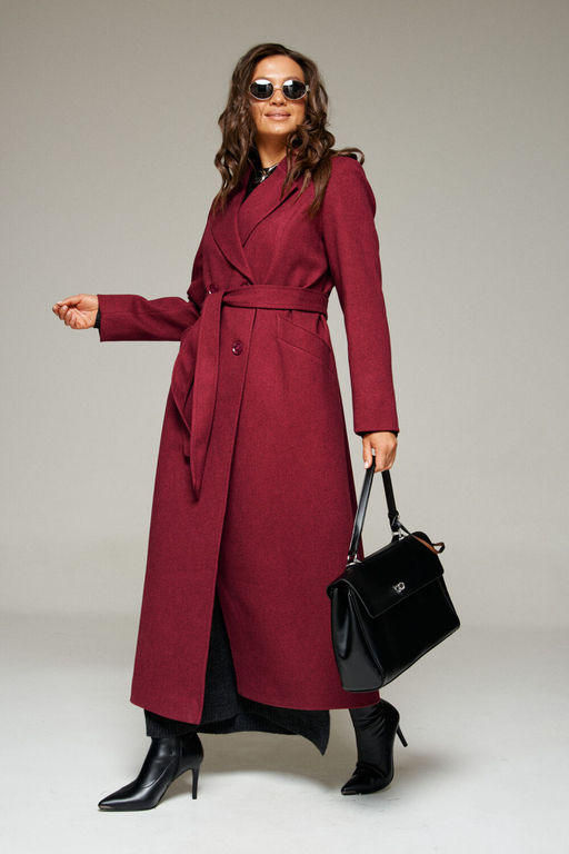 Пальто Beautiful Free 7026 винный
