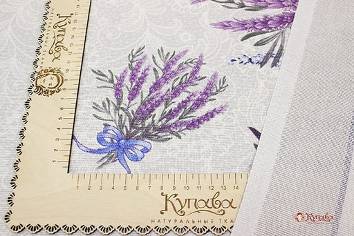 Рогожка Очарование лаванды, ш.1.5м, хлопок-100%, 165гр/м.кв - Купава фото 3