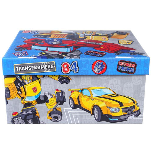 Коробка подарочная складная с крышкой, 31 х 25,5 х 16 Оптимус Прайм и Бамблби, Трансформеры - Hasbro фото 5