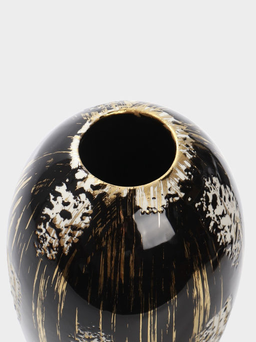 Ваза настольная керамика "Васко" классик, 23х12 см, чёрный