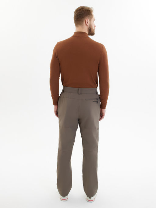 Брюки утепленный мужской зимние спортивные коричневого цвета 21137K - Colannia фото 6