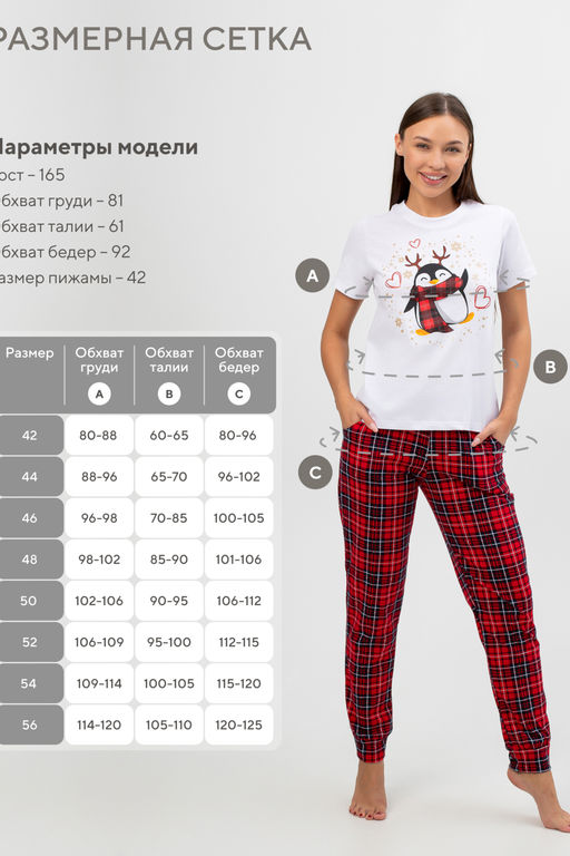 Пижама женская Пингвин