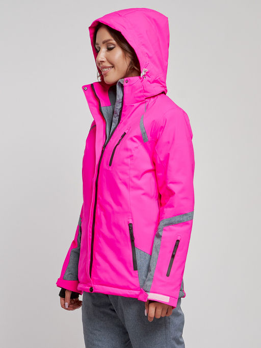 Горнолыжная куртка женская зимняя розового цвета 2316R - Chunmai фото 2