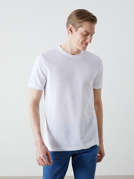 Bisiklet Yaka Penye Erkek Ti??rt