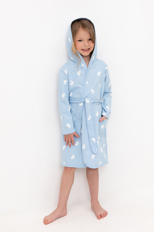 Crockid _ К 5763-1/небесно-голубой,кролики халат дет