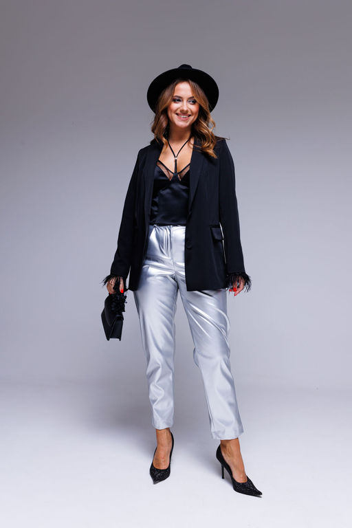 Брюки AURA 4117-164 серебро  фото 4