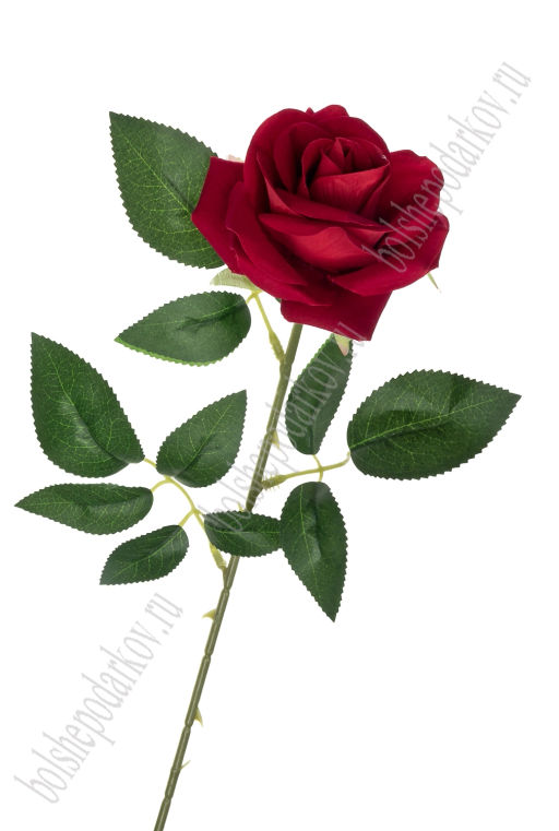 Веточка декоративная "Роза" 62 см (SF-7873) красный