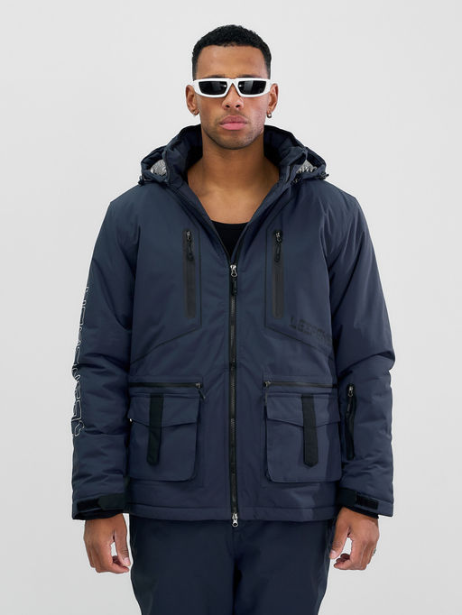 Горнолыжный костюм мужской зимний темно-серого цвета 394TC - Leifensh фото 13