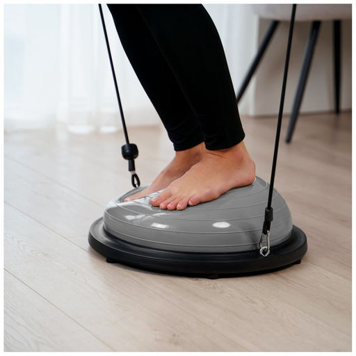 Полусфера BOSU гимнастическая, с насосом, 46х20 см, цвет серый - Simaland фото 9