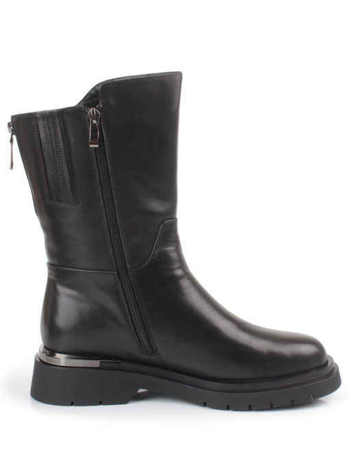 Z4228M BLACK Полусапоги зимние женские (натуральная кожа, натуральный мех) - Фабричный китай фото 12