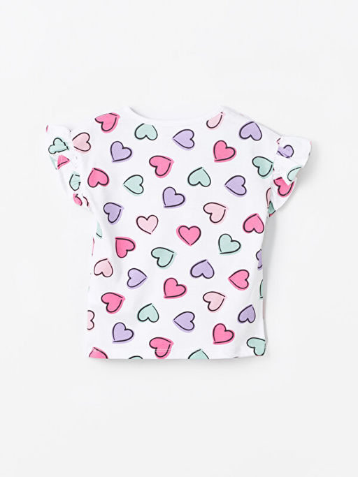 Bisiklet Yaka K?sa Kollu Bask?l? K?z Bebek Pijama ?st - Waikiki фото 2