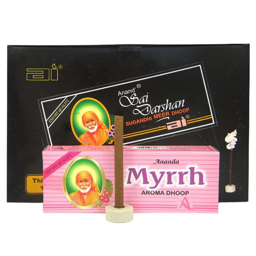 Darshan безосновные благовония Myrrh МИРРА 20гр. блок 12шт.