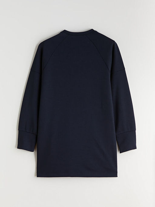 Bisiklet Yaka Oversize Kad?n Sweatshirt Tunik