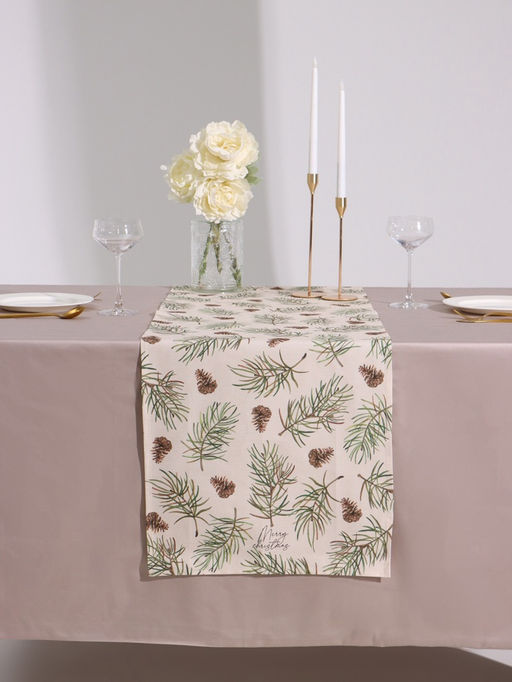Дорожка новогодняя на стол «Этель» Christmas tree, 40×147 см, 100% хлопок, саржа 190 г/м²