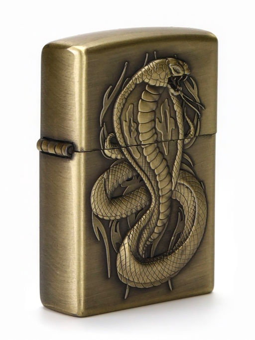 Подарочный набор 2 в 1 «Змея»: рюмка-перевёртыш 30 мл, зажигалка, металл, стекло