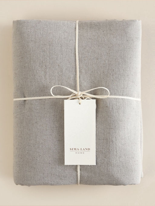 Простыня SL Home Linen collection 200*220 см , цв.серый, лён30%/хлопок70% - Sima-land home фото 4