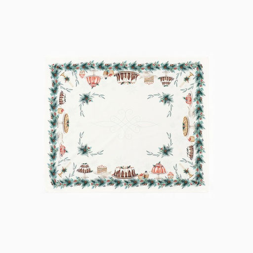 Набор новогодний New Years treat: скатерть 150?110 см +/-3 см с ВГМО, салфетка 40?40 см-4 шт., 100% хлопок