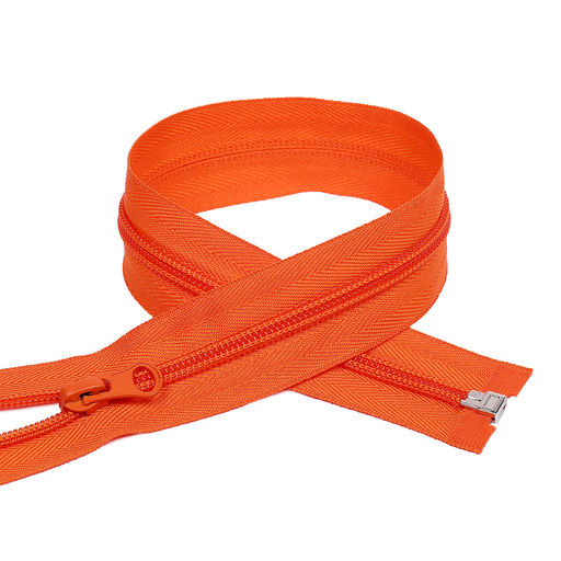 Молния Mzip пласт. спираль №5-N 60см цв.F157 оранжевый уп.10шт