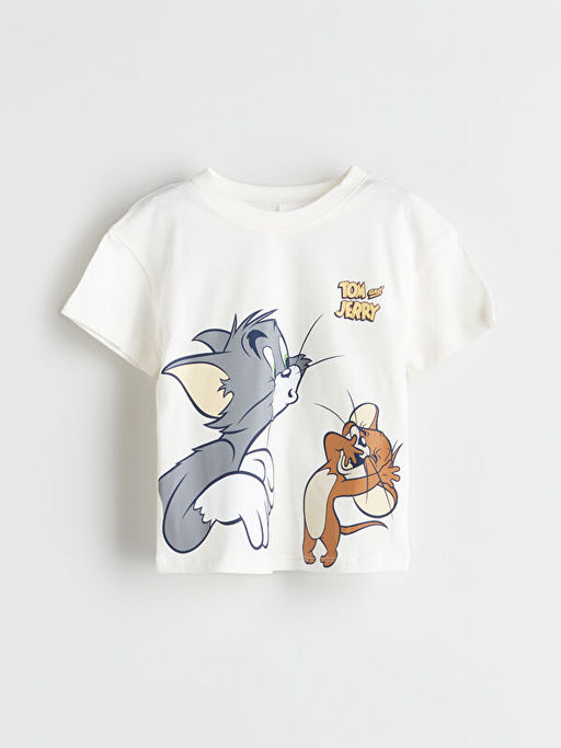 Tom & Jerry Bask?l? Erkek Bebek Ti??rt ve ?ort 2li