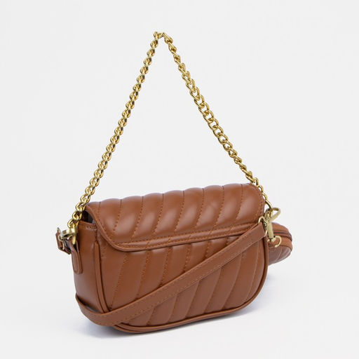 Сумка-мессенджер на клапане, цвет коричневый - Simaland фото 2