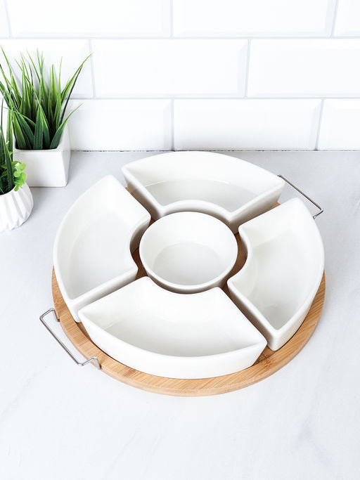 Менажница 5 предметов / KT333-1 /уп 6/ на подставке - Галеонтрейд фото 2