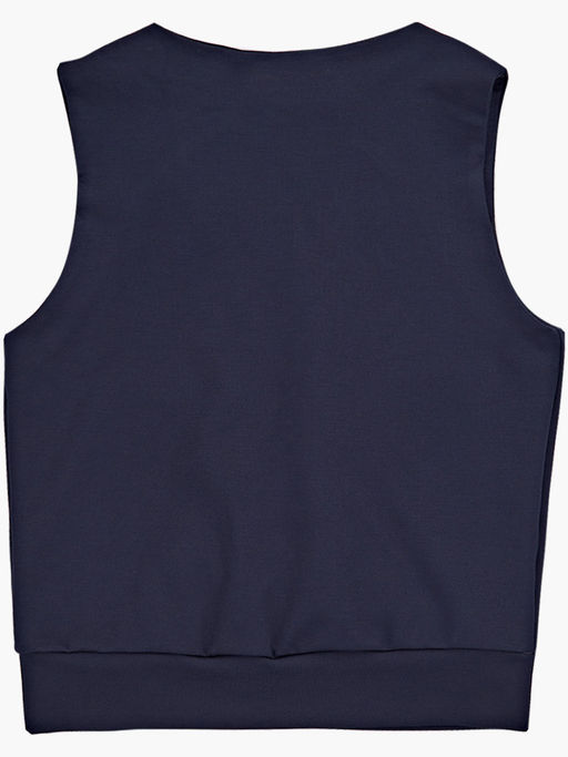 Жилетка Джемпер для девочки в школу синяя форма 22-6725 синий - Mini maxi фото 8