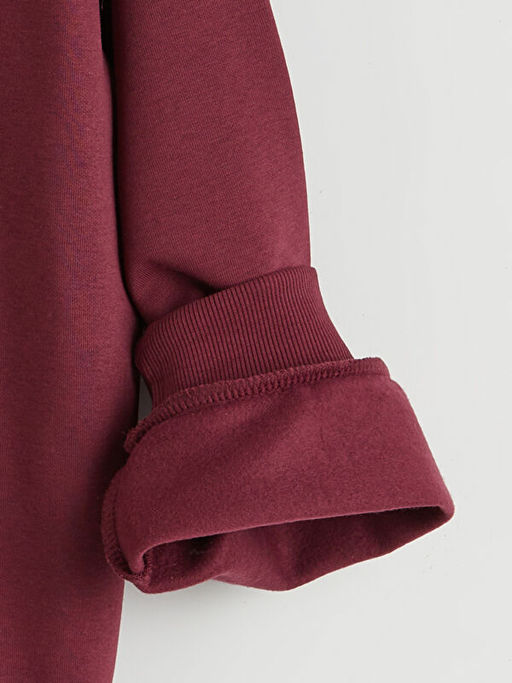 Kap??onlu K?z ?ocuk Kal?n Sweatshirt