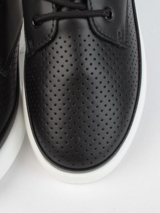 03-PDXL140-2 BLACK Полуботинки спортивные женские (натуральная кожа)