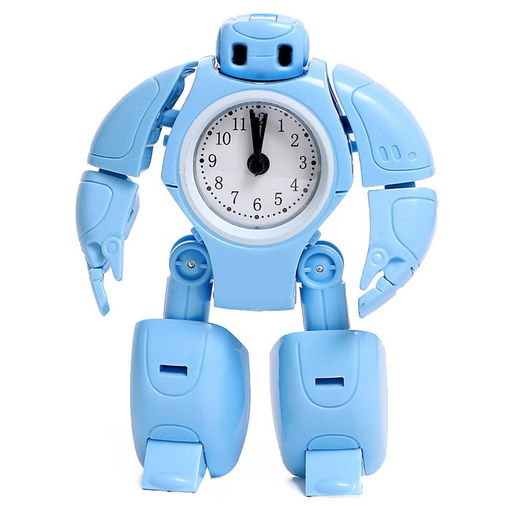 Робот «Будильник», трансформируется, звуковые эффекты, цвет голубой