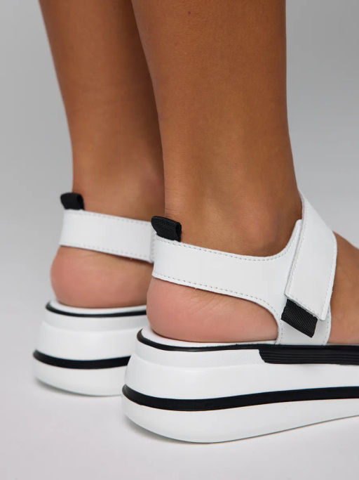 Сандалии жен. белые, 703641-7, н/кожа