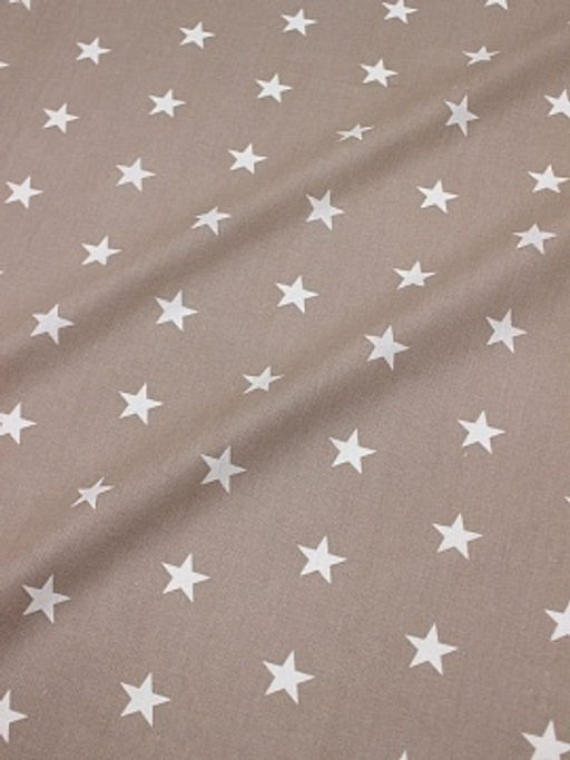 Бязь Звездочки на бежево-кофейном, СОРТ2, ш.1.5м, хлопок-100%, 110гр/м.кв