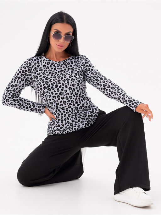 Лонгслив Леопард женский коричневый - София фото 23
