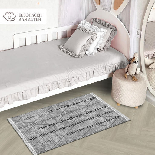 Коврик безворсовый ПРОВАНС icarpet 60*100 001 графит 03  фото 3