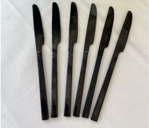 Набор черных глянцевых ножей 6штук