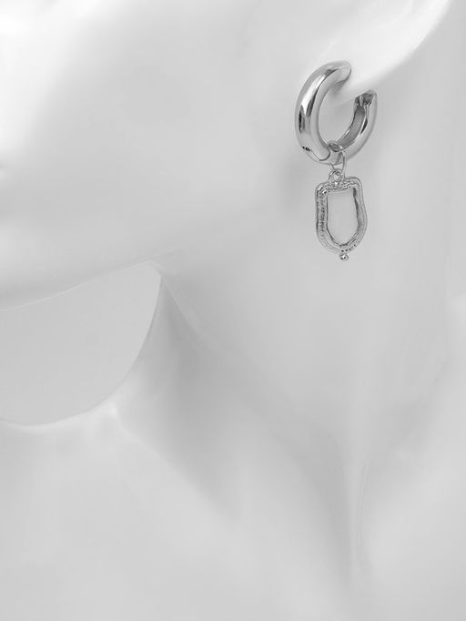 Серьги со съёмным элементом Трансформер бусины жемчуга, цвет белый в серебре