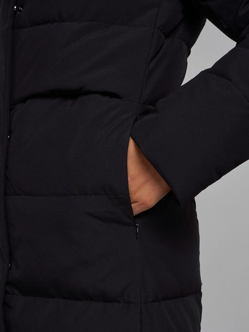 Пальто утепленное молодежное зимнее женское черного цвета 52382Ch - Holdluck фото 12