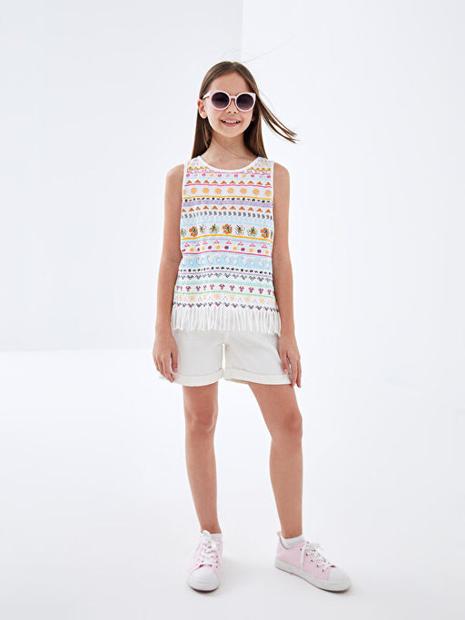 Bisiklet Yaka K?z ?ocuk Atlet - Waikiki фото 3