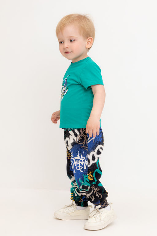 КР 400764/черный,яркое граффити к526 брюки д/мал яс - Crockid фото 5