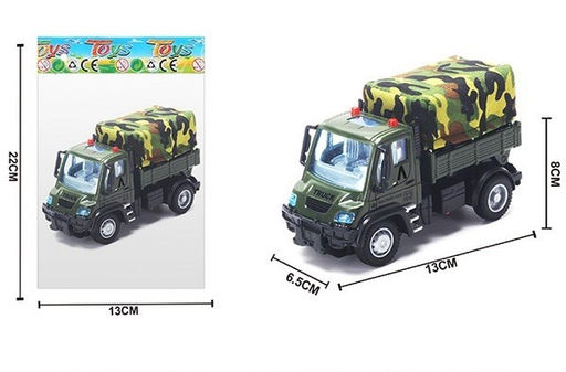 Грузовик инерц. 13*8*6,5см "Военный" (2407091) в пакете